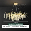 Golden branch crystal chandelier living room grapevine light