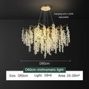 Golden branch crystal chandelier living room grapevine light