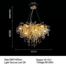 Golden branch crystal chandelier – living room luxury lighting