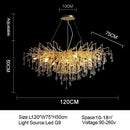 Golden branch crystal chandelier – living room luxury lighting