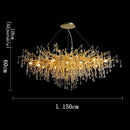 Golden branch crystal chandelier – living room luxury lighting