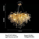 Golden branch crystal chandelier – living room luxury lighting