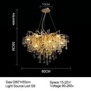 Golden branch crystal chandelier – living room luxury lighting