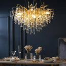Golden branch crystal chandelier – living room luxury lighting