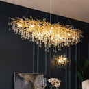 Golden branch crystal chandelier – living room luxury lighting