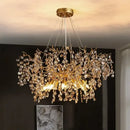 Golden branch crystal led chandelier dining room luxury lamp