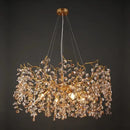 Golden branch crystal led chandelier dining room luxury lamp