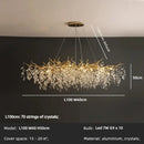 Golden branch crystal led pendant lights dining room chandelier