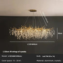 Golden branch crystal led pendant lights dining room chandelier