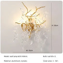 Golden branch crystal led pendant lights dining room chandelier