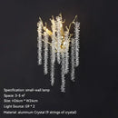 Golden branch crystal metal chandelier dining room hanging lamp
