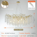 Golden branch crystal metal chandelier dining room hanging lamp