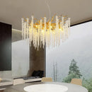 Golden branch crystal tassel ceiling chandelier for living room