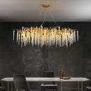 Golden branch crystal tassel ceiling chandelier for living room