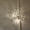 Golden branch crystal wall lamp living room leaf sconce