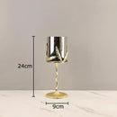 Golden branches candle holders dining room gold leaf glass decor