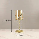 Golden branches candle holders dining room gold leaf glass decor