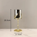 Golden branches candle holders dining room gold leaf glass decor