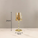 Golden branches candle holders dining room gold leaf glass decor