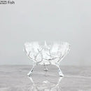 Golden branches crackled glass bowl set kitchen decor