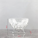 Golden branches crackled glass bowl set kitchen decor