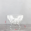 Golden branches crackled glass bowl set kitchen decor
