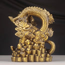 Golden brass dragon zodiac copper bowl ornament living room decor