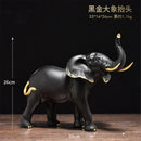 Golden brass elephant resin sculpture living room decor