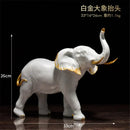 Golden brass elephant resin sculpture living room decor