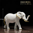 Golden brass elephant resin sculpture living room decor