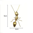 Golden butterfly ant miniature metal figurine living room decor