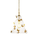 Golden butterfly bedhead glass pendant lamp for dining room