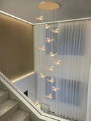 Golden butterfly pendant light butterfly chandelier staircase living room