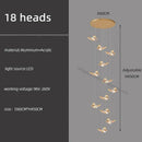 Golden butterfly pendant light butterfly chandelier staircase living room