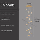 Golden butterfly pendant light butterfly chandelier staircase living room