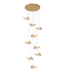 Golden butterfly pendant light butterfly chandelier staircase living room