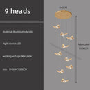 Golden butterfly pendant light butterfly chandelier staircase living room