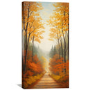 Golden Canopy Road Canvas