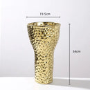 Golden ceramic geometric honeycomb vase living room decor