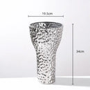 Golden ceramic geometric honeycomb vase living room decor