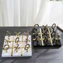 Golden chessboard metal handicraft tic-tac-toe set living room decor
