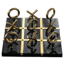 Golden chessboard metal handicraft tic-tac-toe set living room decor