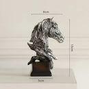 Golden country resin horsehead figurine office decor