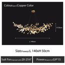 Golden crystal branch ceiling chandelier – dining room light fixture