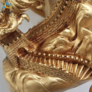 Golden crystal eagle wall lamp for living room