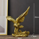 Golden dapeng eagle wings resin statue office decor