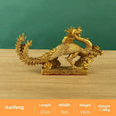 Golden dragon phoenix zodiac ornaments living room copper decor