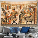 Golden egyptian pharaoh tapestry hieroglyphic wall art bedroom decor
