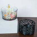 Golden eid mubarak metal fruit snack tray with lid dining room bowl