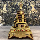 Golden eight auspicious buddha alloy plates for temple meditation